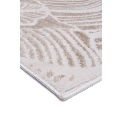 Vloerkleed SALAMANCA 120x170 cm beige/wit met bladmotief