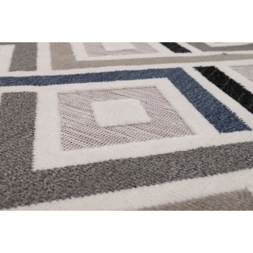 Vloerkleed SHIFT 160x220 cm grijs/blauw/beige