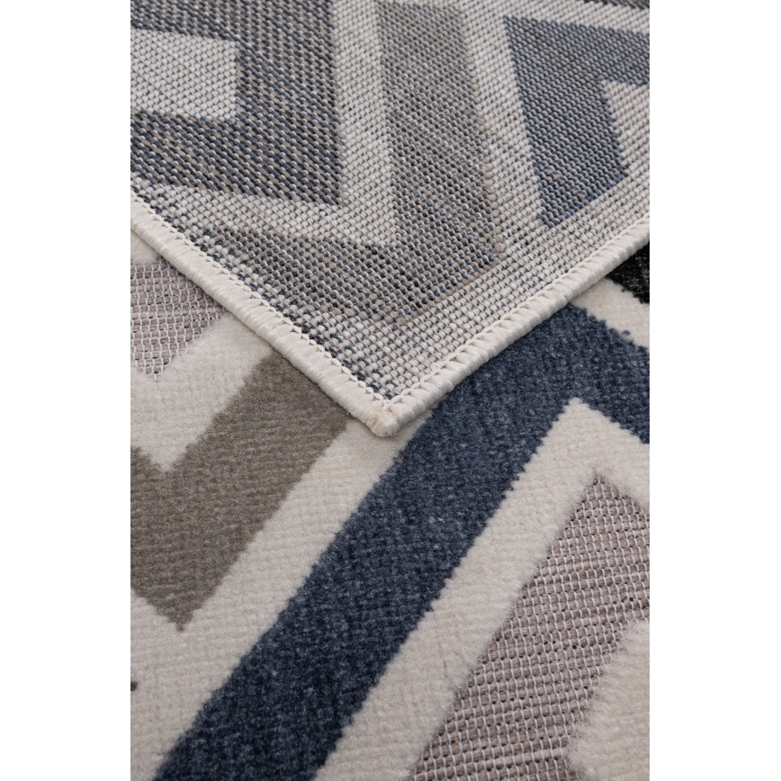 Vloerkleed SHIFT 160x220 cm grijs/blauw