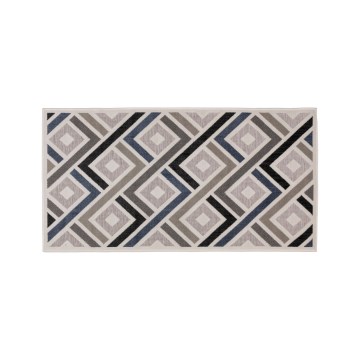 Vloerkleed SHIFT 80x150 cm grijs/blauw/beige