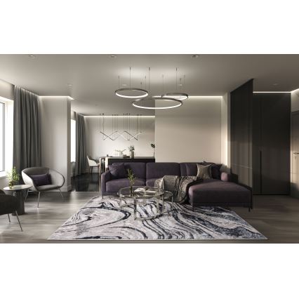 Vloerkleed STONE 120x160 cm grijs/antraciet