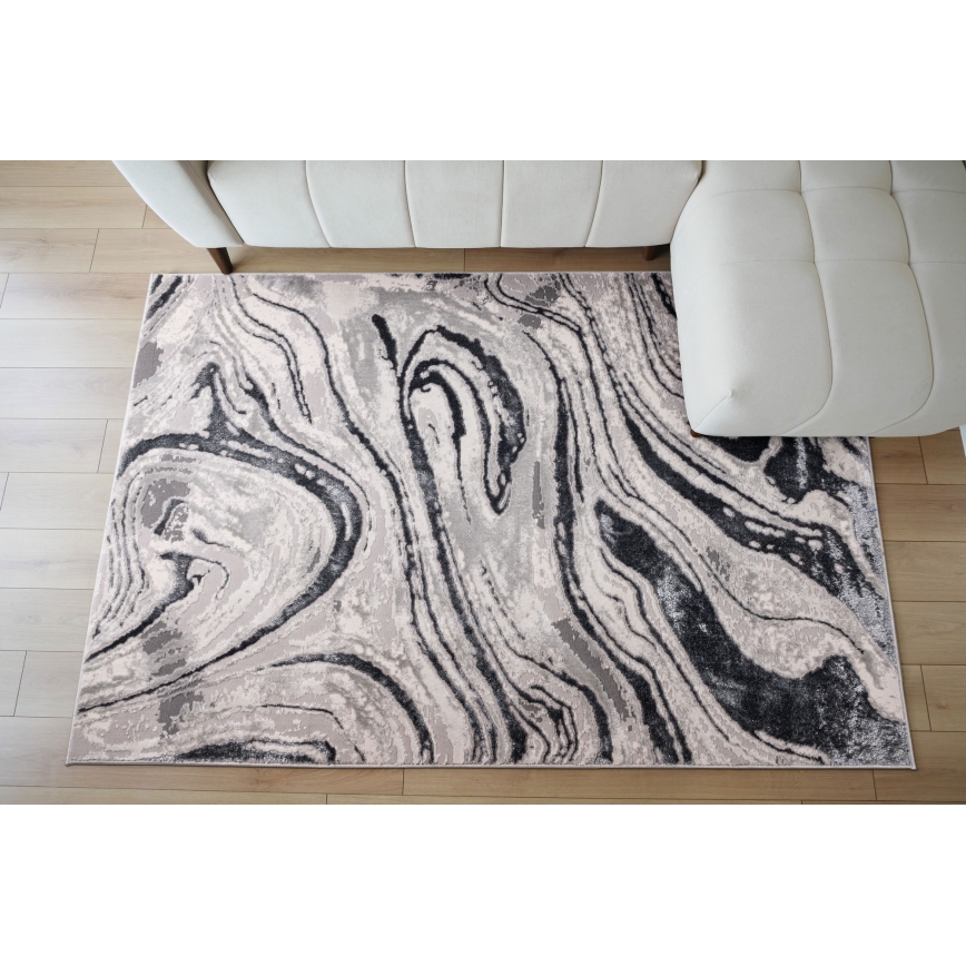Vloerkleed STONE 120x160 cm grijs/antraciet