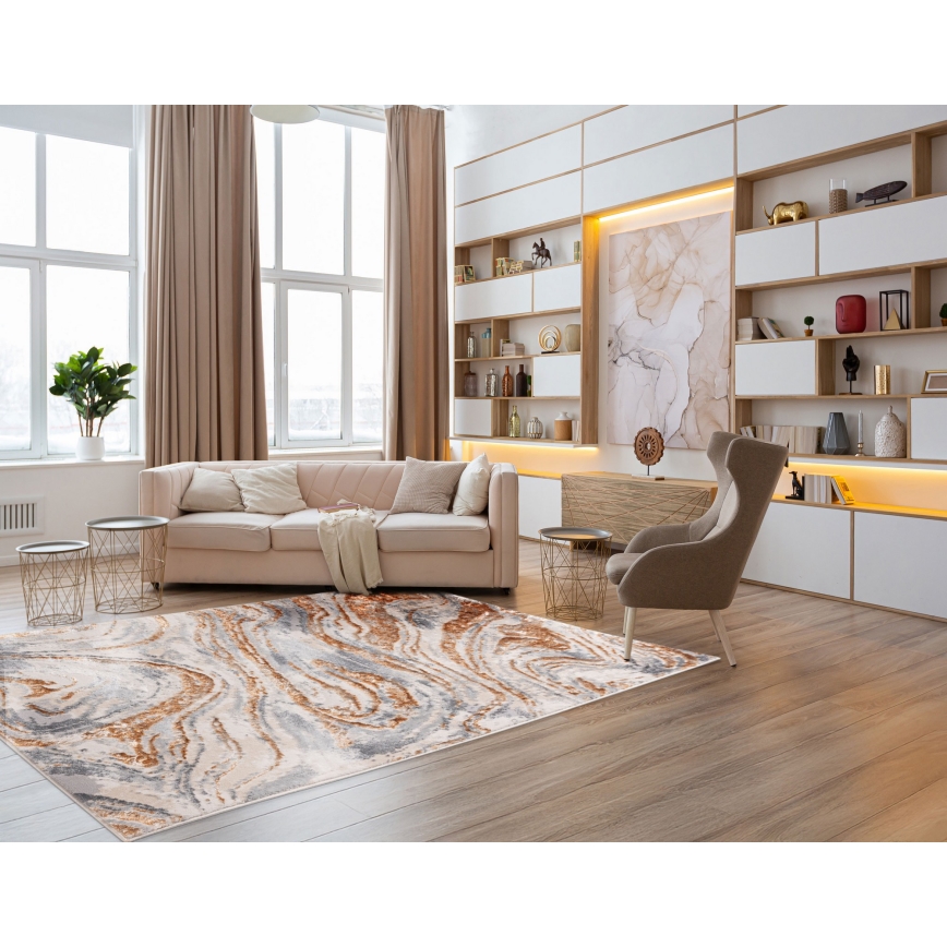 Vloerkleed STONE 80x140 cm beige/grijs