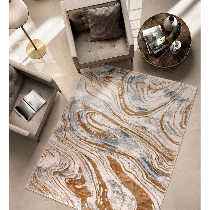 Vloerkleed STONE 80x140 cm beige/grijs
