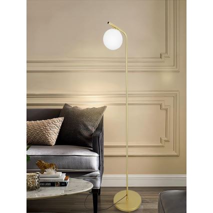 Vloerlamp 1xE27/40W/230V goud/wit