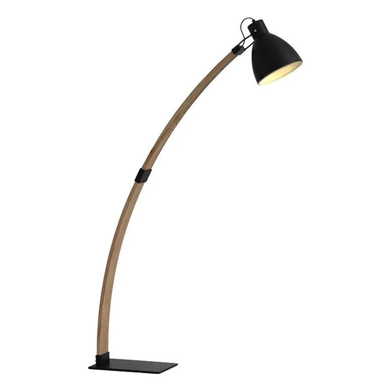 Vloerlamp 1xE27/60W/230V essenhout/zwart