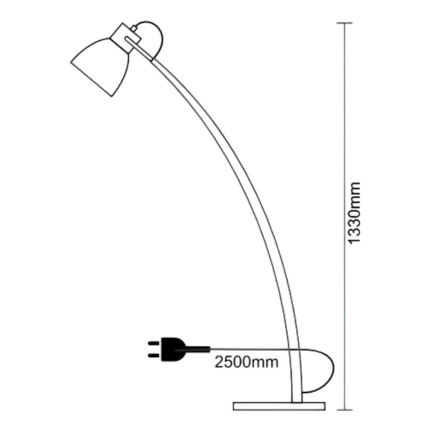 Vloerlamp 1xE27/60W/230V essenhout/zwart