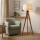 Vloerlamp AIDA 1xE27/15W/230V eiken/crème