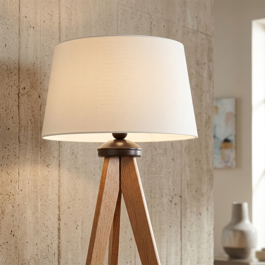 Vloerlamp AIDA 1xE27/15W/230V eiken/crème