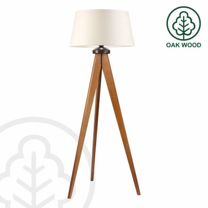 Vloerlamp AIDA 1xE27/15W/230V eiken/crème