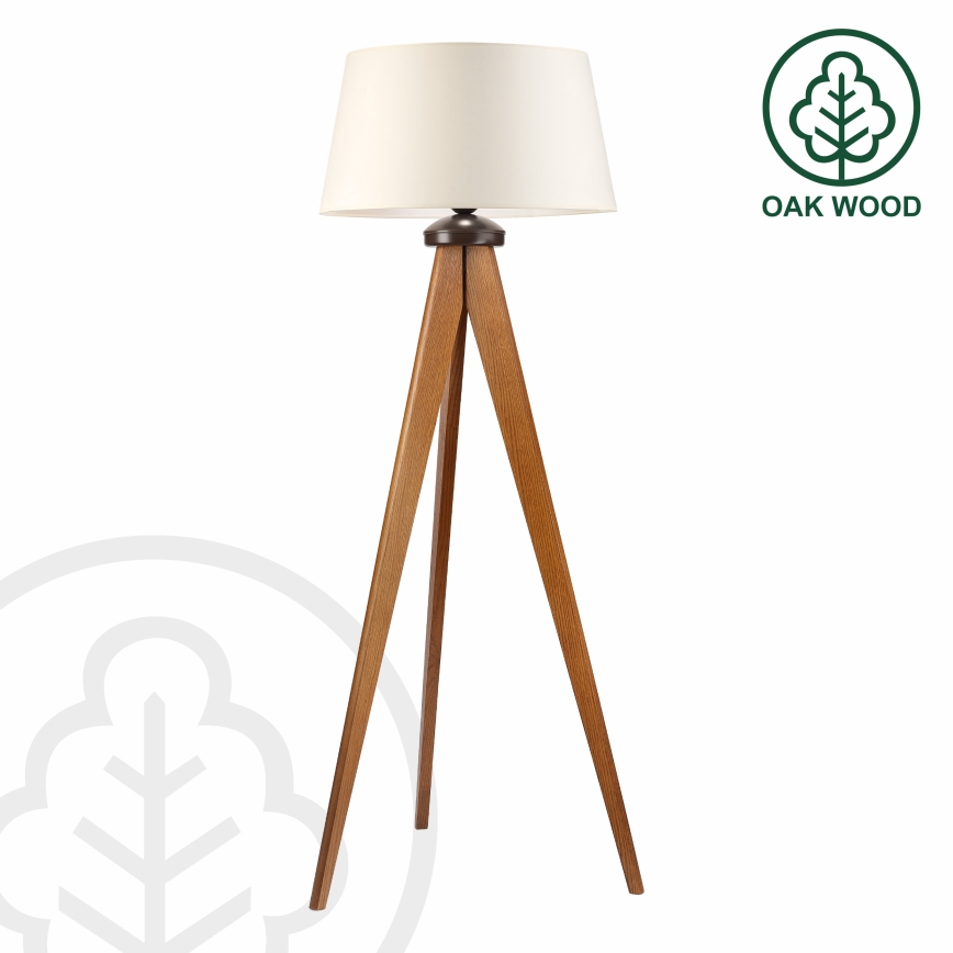 Vloerlamp AIDA 1xE27/15W/230V eiken/crème