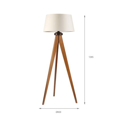 Vloerlamp AIDA 1xE27/15W/230V eiken/crème