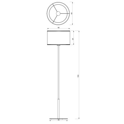 Vloerlamp ARDEN 1xE27/15W/230V beige/bruin