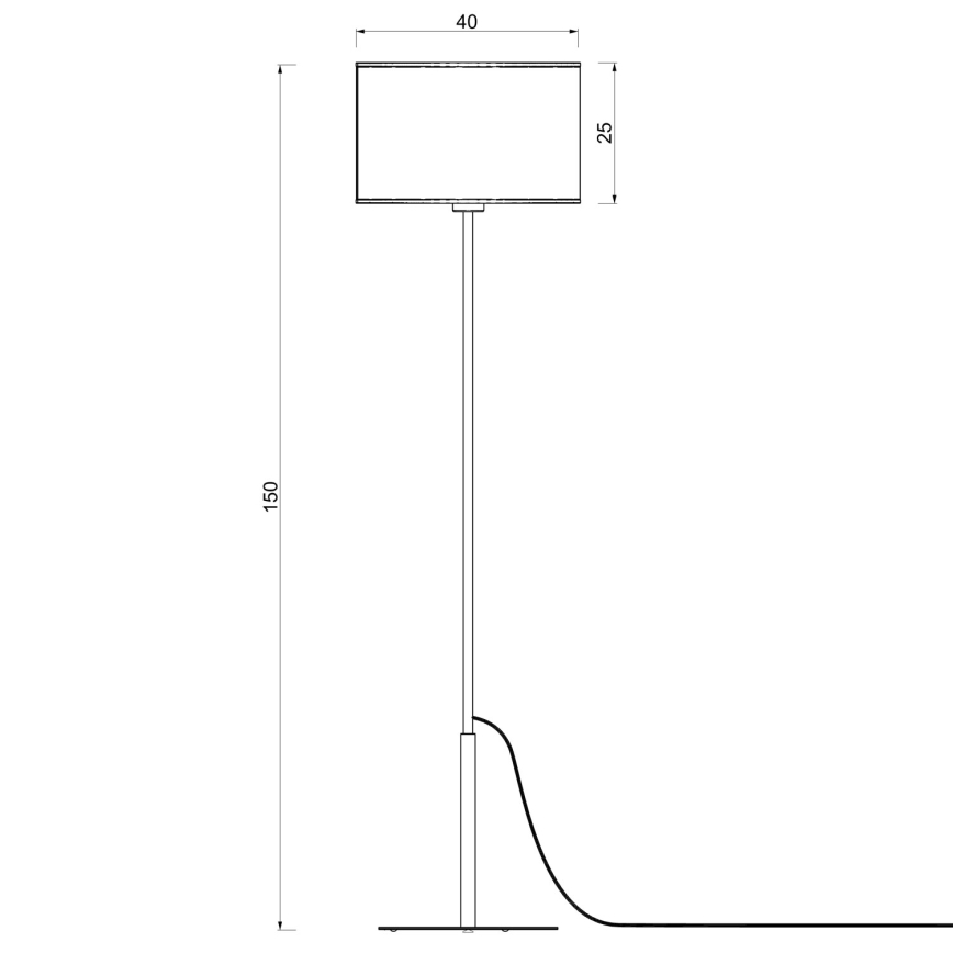 Vloerlamp ARDEN 1xE27/15W/230V beige