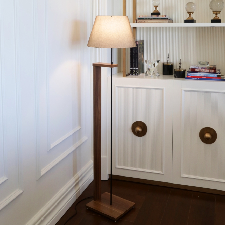 Vloerlamp AYD 1xE27/40W/230V beige/bruin