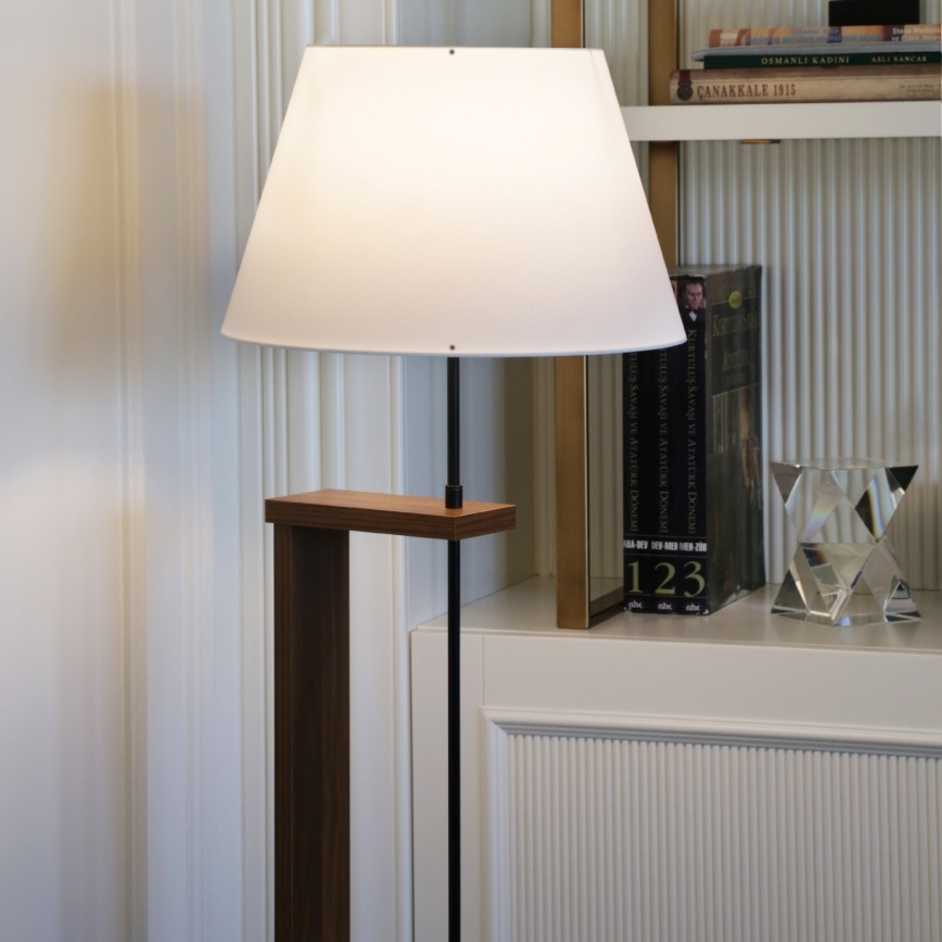 Vloerlamp AYD 1xE27/40W/230V beige/bruin