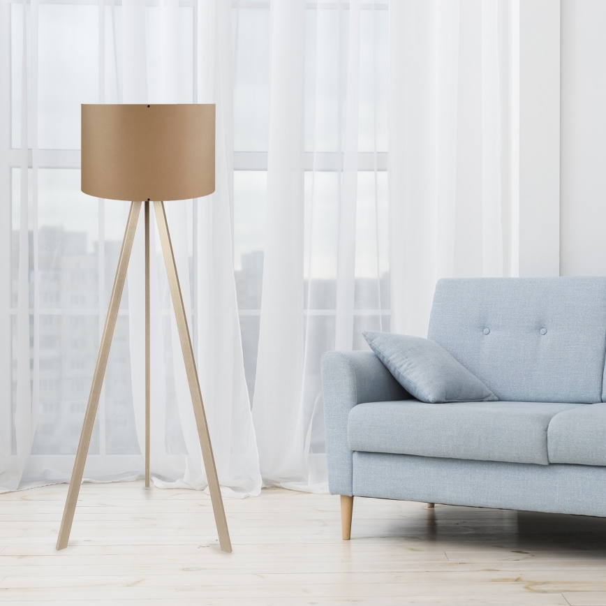 Vloerlamp AYD 1xE27/40W/230V bruin/beige
