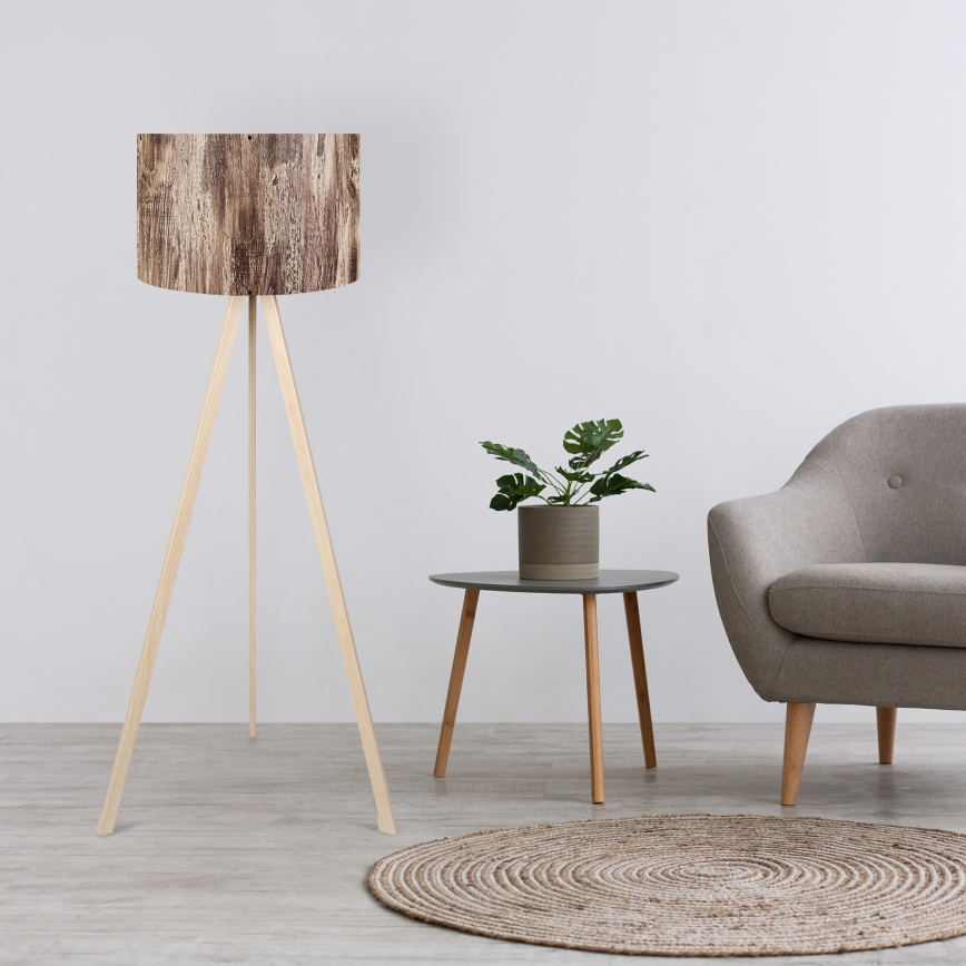 Vloerlamp AYD 1xE27/40W/230V bruin/beige