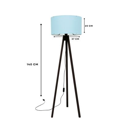 Vloerlamp AYD 1xE27/40W/230V bruin/blauw