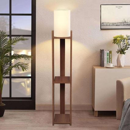 Vloerlamp AYD 1xE27/40W/230V bruin/crème