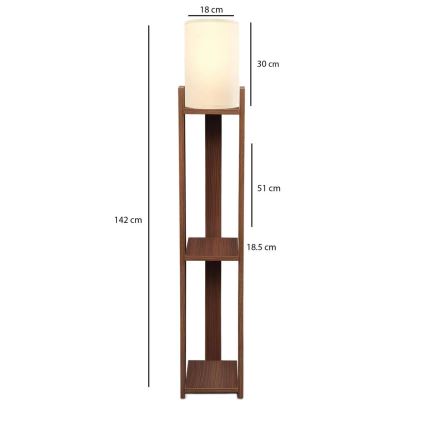 Vloerlamp AYD 1xE27/40W/230V bruin/crème