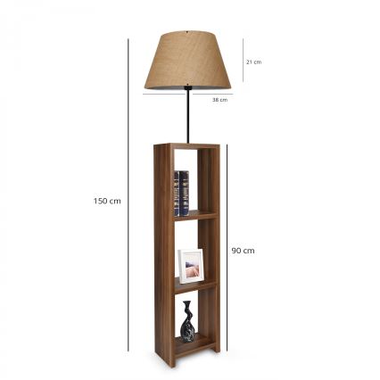 Vloerlamp AYD 1xE27/40W/230V bruin