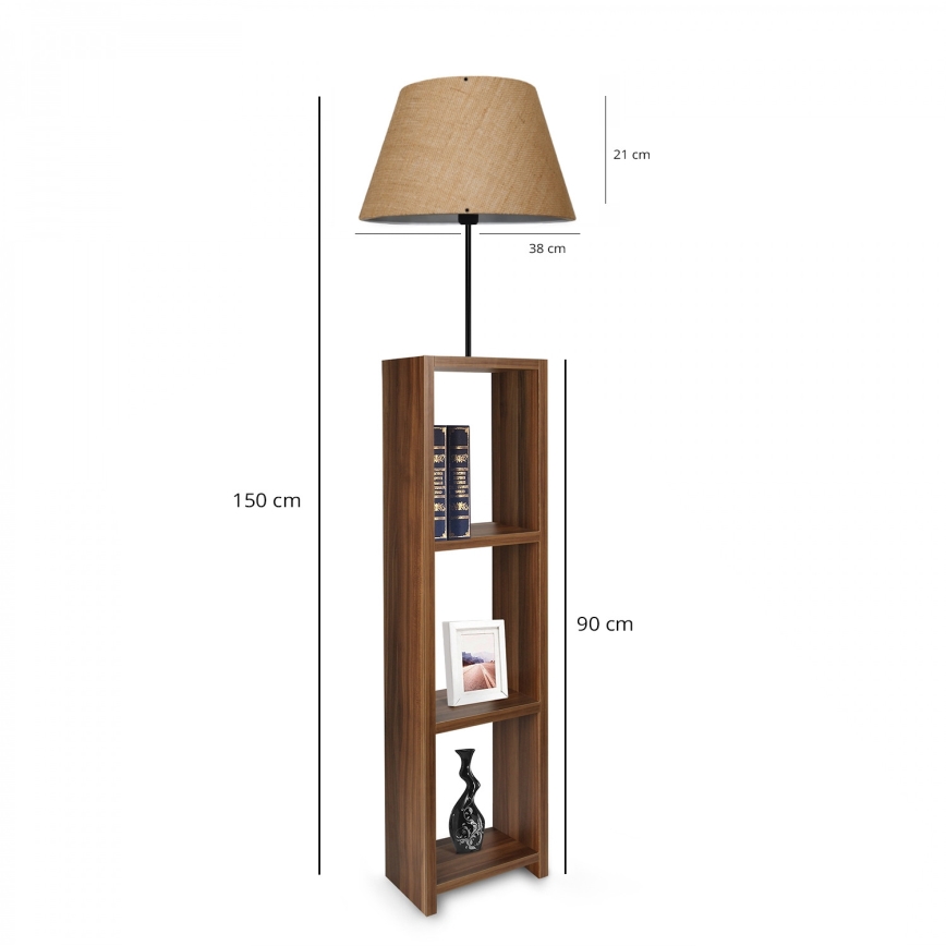Vloerlamp AYD 1xE27/40W/230V bruin
