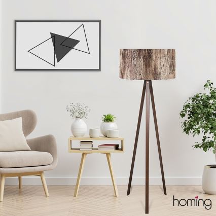 Vloerlamp AYD 1xE27/40W/230V bruin