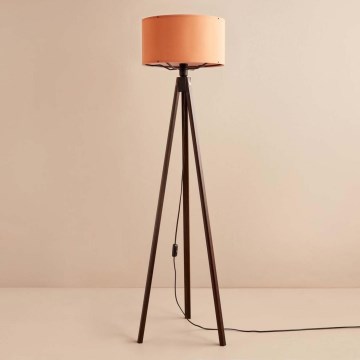 Vloerlamp AYD 1xE27/40W/230V bruin/oranje