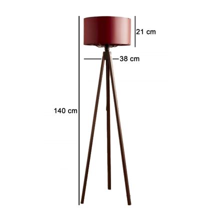 Vloerlamp AYD 1xE27/40W/230V bruin/rood