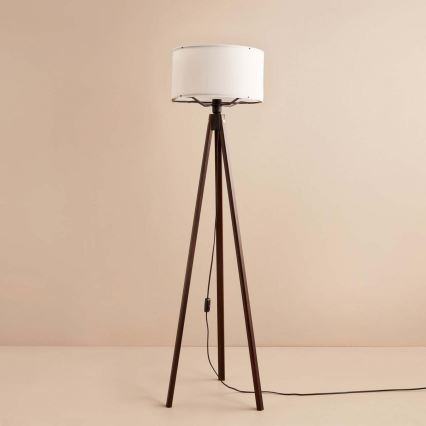 Vloerlamp AYD 1xE27/40W/230V bruin/wit
