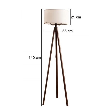 Vloerlamp AYD 1xE27/40W/230V bruin/wit