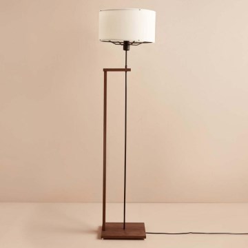 Vloerlamp AYD 1xE27/40W/230V bruin/wit
