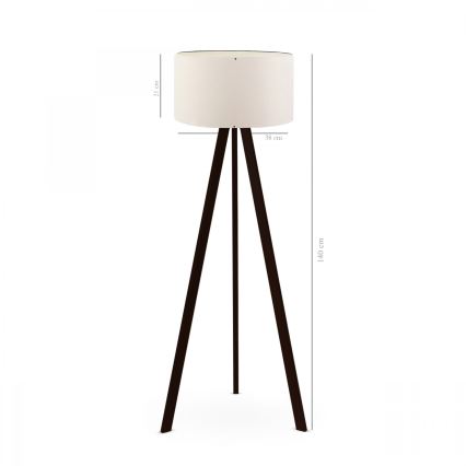 Vloerlamp AYD 1xE27/40W/230V bruin/wit