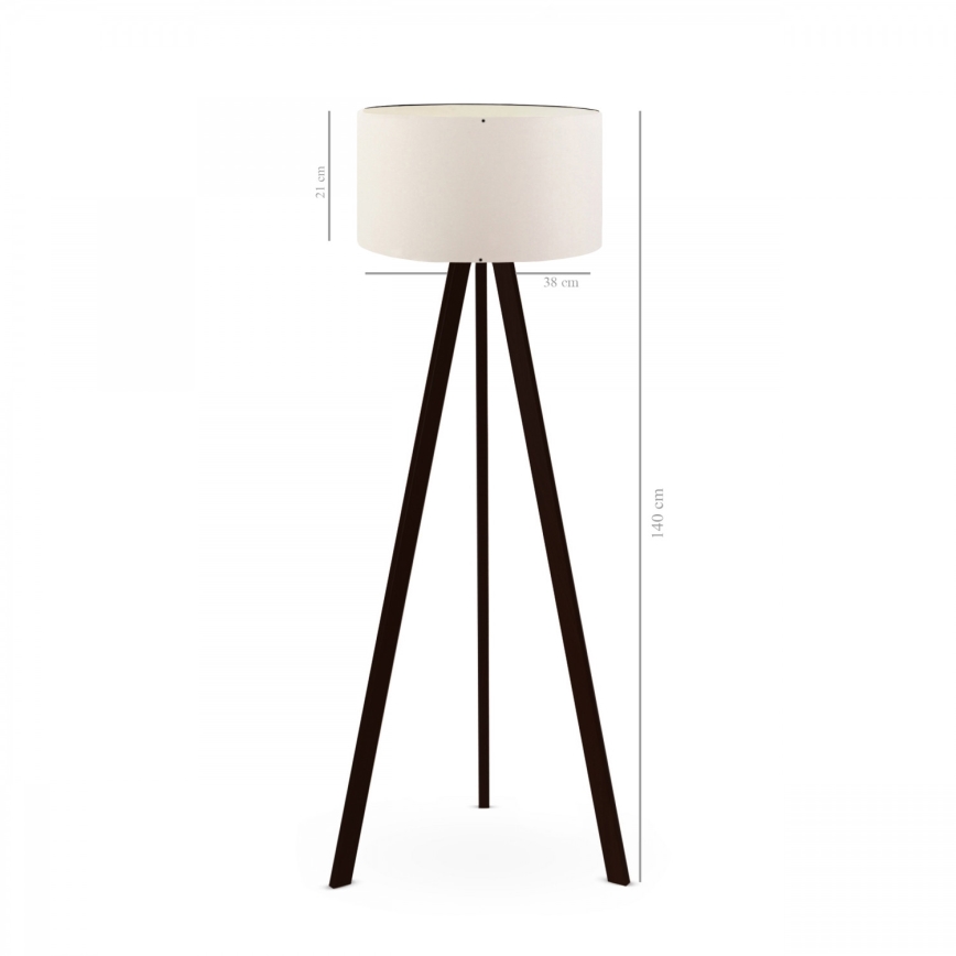 Vloerlamp AYD 1xE27/40W/230V bruin/wit