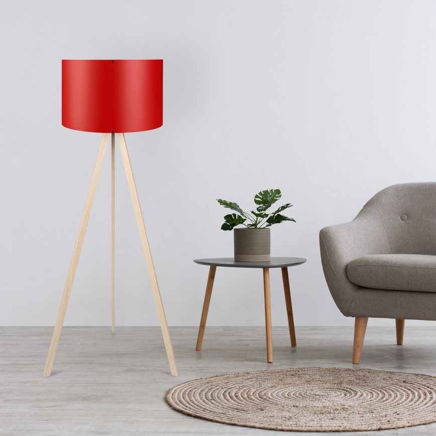 Vloerlamp AYD 1xE27/40W/230V rood/beige