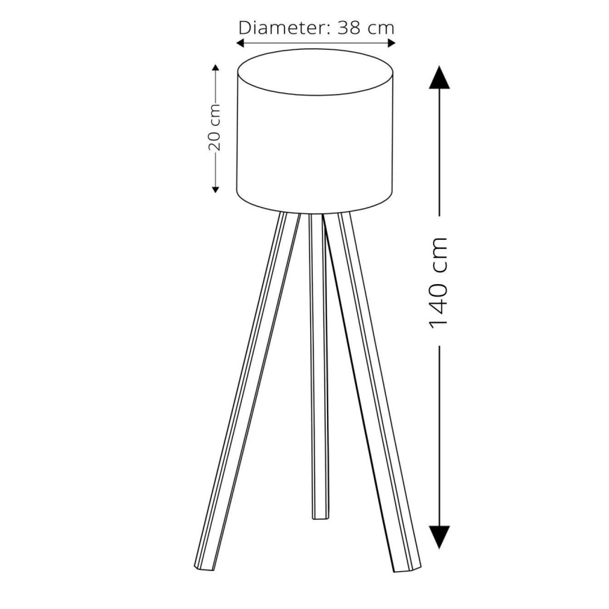 Vloerlamp AYD 1xE27/40W/230V roze/beige