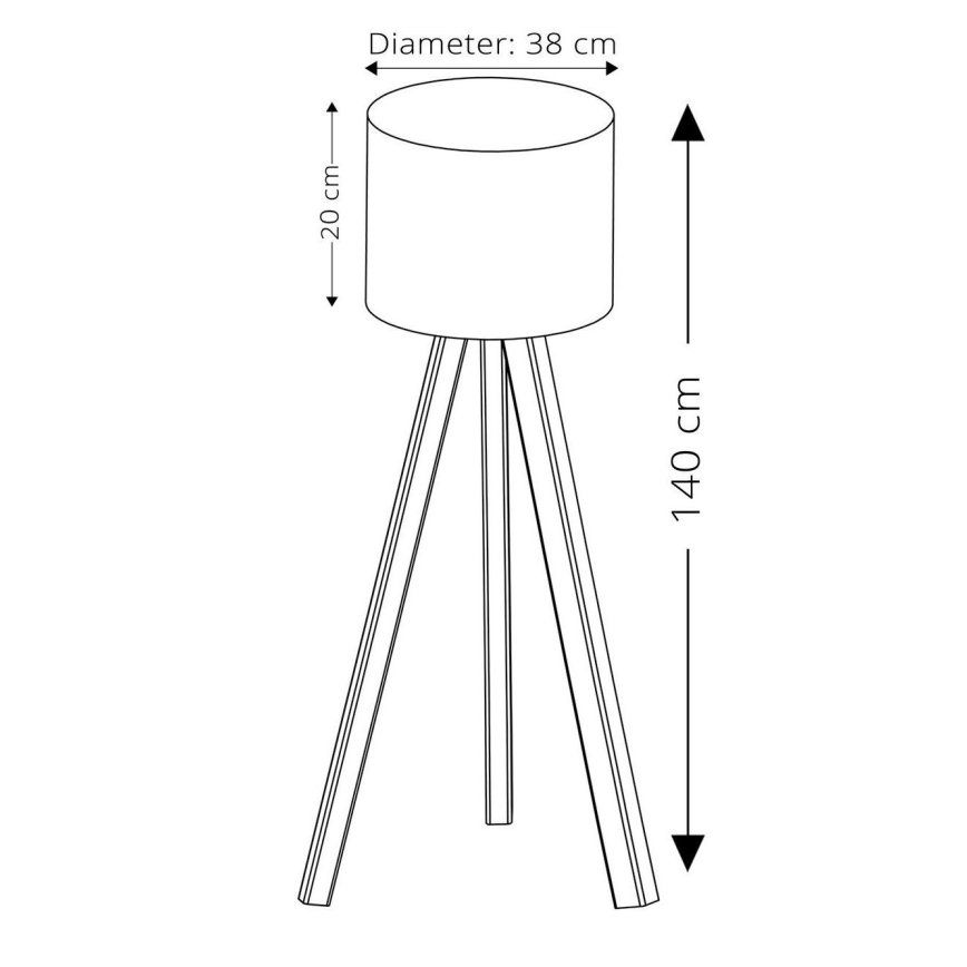 Vloerlamp AYD 1xE27/40W/230V roze/bruin