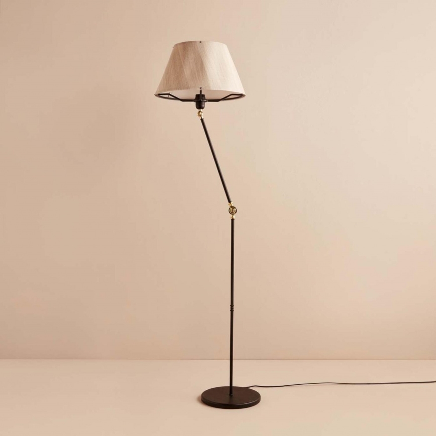 Vloerlamp AYD 1xE27/40W/230V zwart/beige