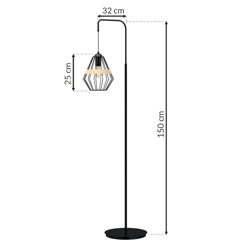 Vloerlamp CLIF 1x E27 / 60W / 230V