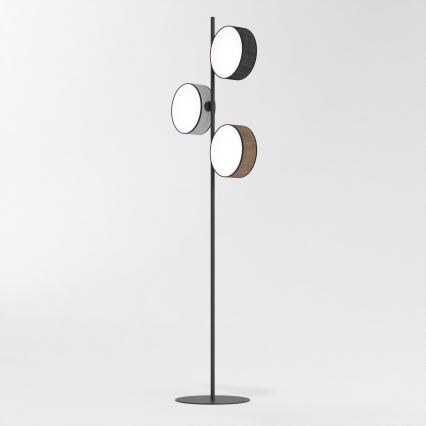 Vloerlamp DRUMZ 3xE14/10W/230V zwart/bruin/grijs