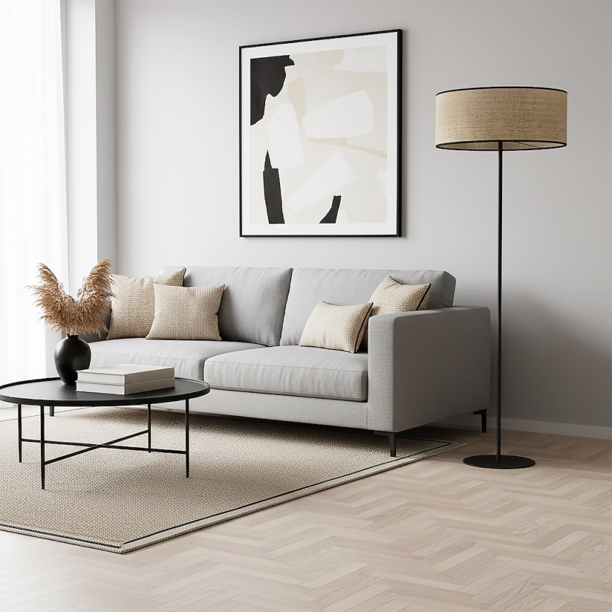 Vloerlamp ECO 1xE27/15W/230V beige/rotan