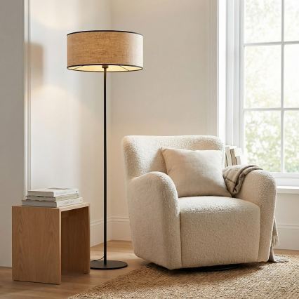 Vloerlamp ECO 1xE27/15W/230V beige/rotan