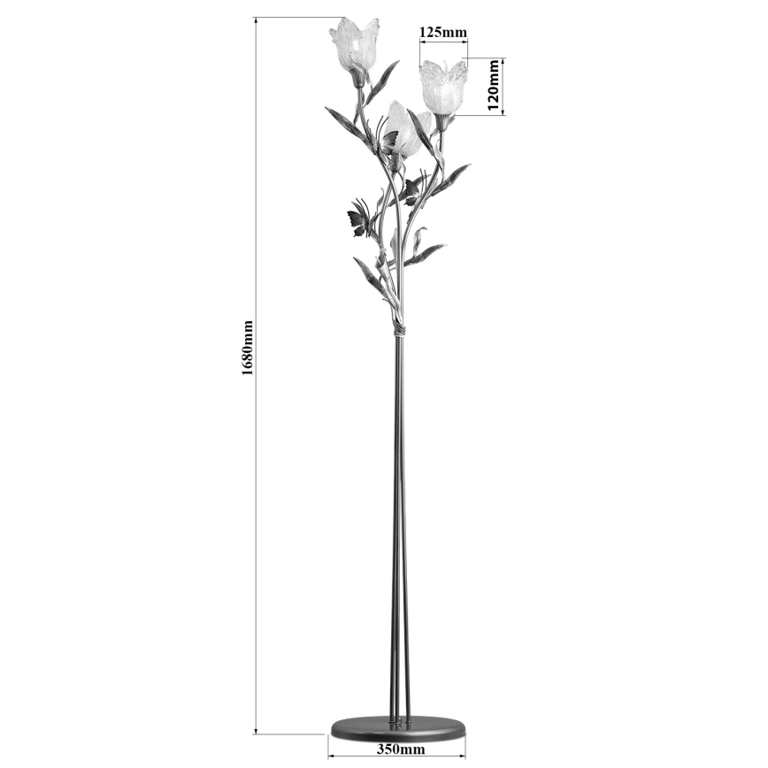 Vloerlamp EDEN 3xE14/40W/230V