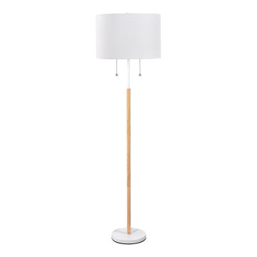 Vloerlamp FOGO 2xE27/15W/230V wit/beige