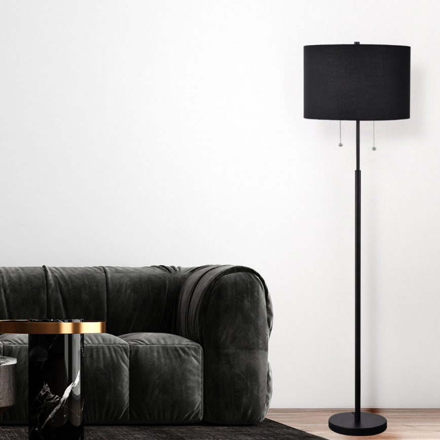Vloerlamp FOGO 2xE27/15W/230V zwart