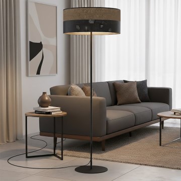 Vloerlamp KARBON 1xE27/15W/230V zwart/bruin