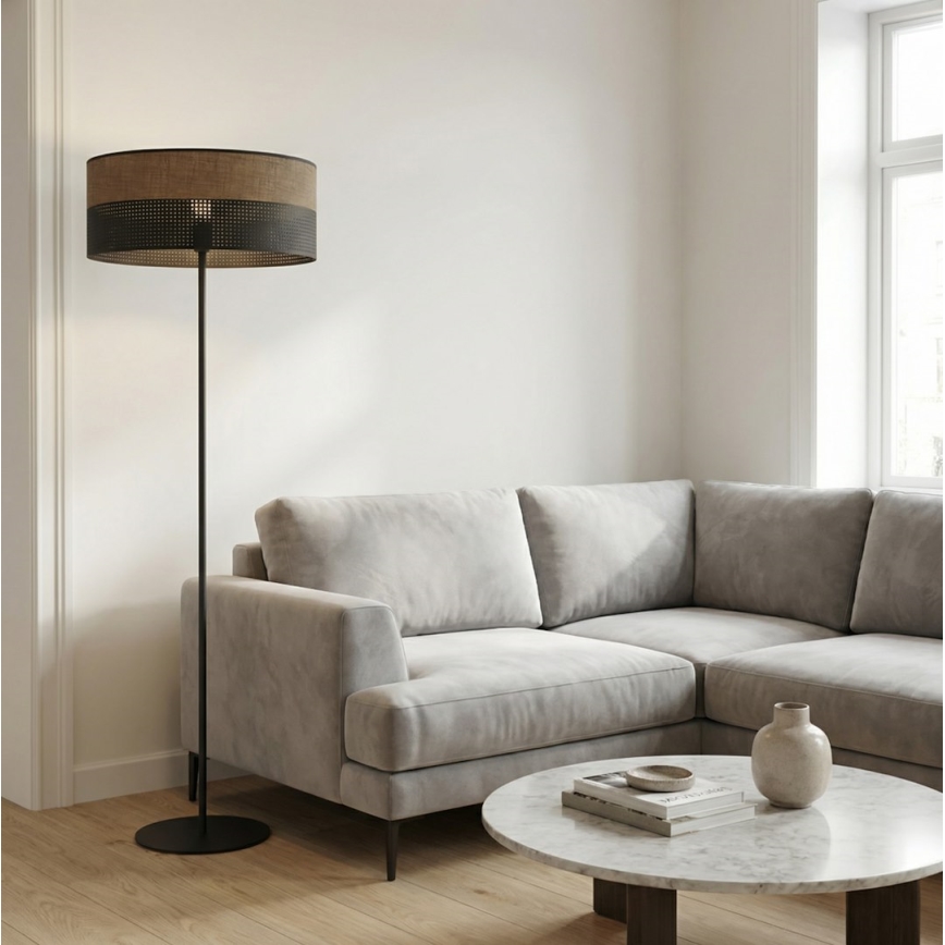 Vloerlamp KARBON 1xE27/15W/230V zwart/bruin