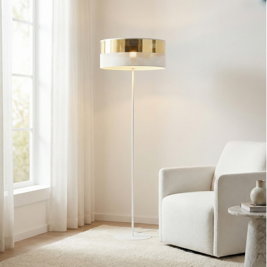 Vloerlamp LUX 1xE27/15W/230V wit/goud