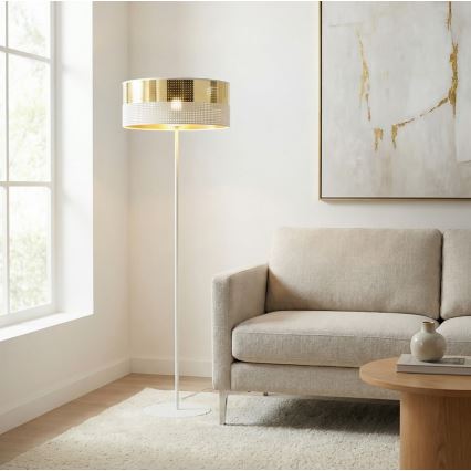 Vloerlamp LUX 1xE27/15W/230V wit/goud